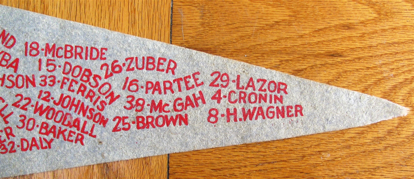 1946 BOSTON RED SOX PENNANT w/PLAYER'S NAMES