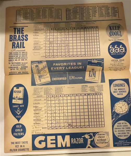 1957 NEW YORK GIANTS PROGRAM - FINAL GAME IN N.Y. - RARE