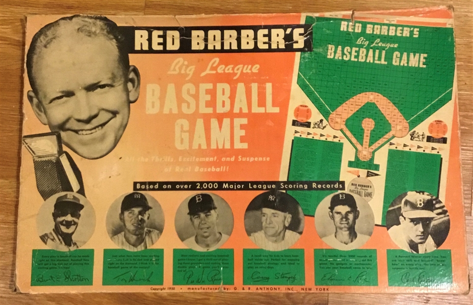 1950 RED BARBER's BIG LEAGUE BASEBALL GAME w/BROOKLYN DODGERS & YANKEES