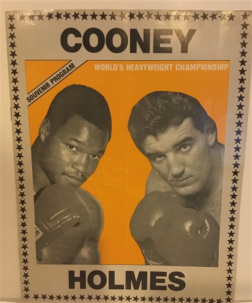 1982 LARRY HOLMES vs GERRY COONEY HEAVYWEIGHT CHAMPIONSHIP PROGRAM