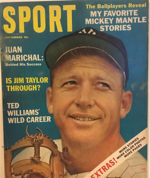 SEPTEMBER 1964 SPORT MAGAZINE w/MANTLE COVER STORY