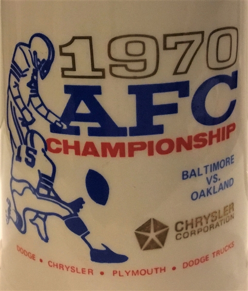 1970 AFC CHAMPIONSHIP GAME MUG - COLTS vs RAIDERS