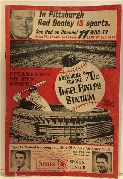 1970 PITTSBURGH PIRATES PROGRAM & STUB - LAST GAME EVER AT FORBES FIELD