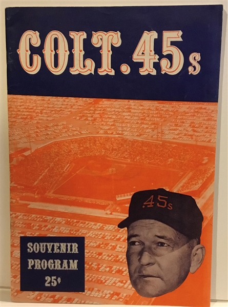 1962 HOUSTON COLT 45's vs PITTSBURGH PIRATES PROGRAM - 1st YEAR