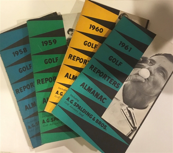 1958-61 GOLF REPORTERS ALMANAC- 4 DIFFERENT