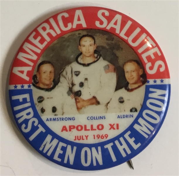 1969 AMERICA SALUTES FIRST MEN ON THE MOON PIN