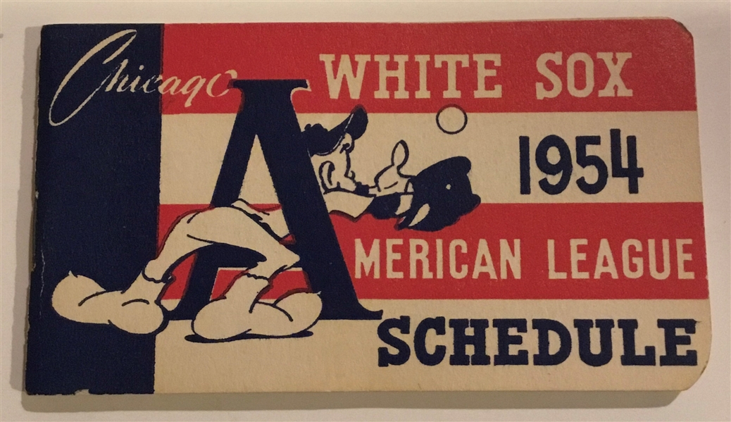 1954 AMERICAN LEAGUE SCHEDULE BOOKLET - WHITE SOX ISSUE