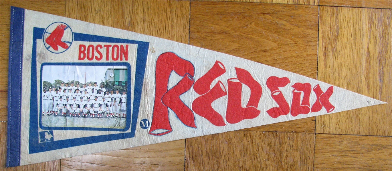60's  RED SOX PHOTO PENNANT
