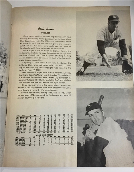 1964 NEW YORK YANKEES YEARBOOK - JAY ISSUE