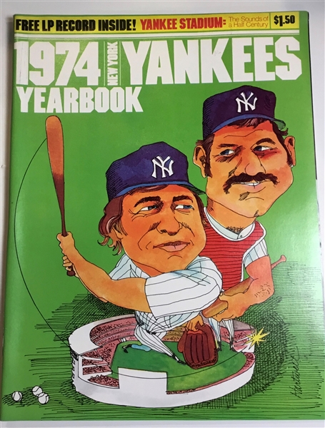 1974 NEW YORK YANKEES YEARBOOK - MUNSON/MURCER COVER