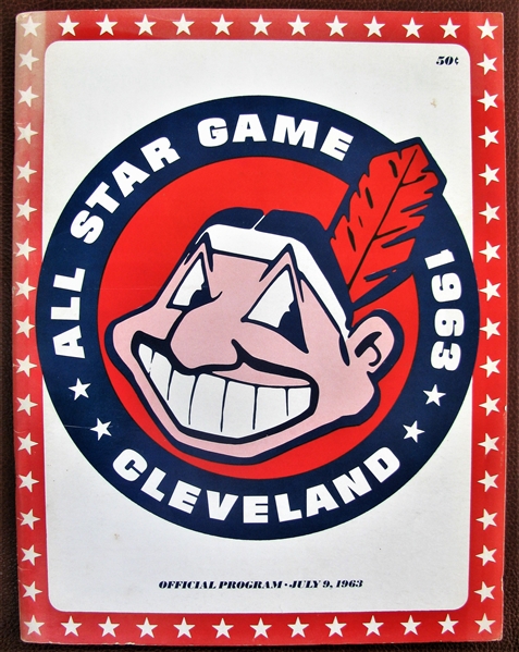 1963  ALL STAR GAME BASEBALL PROGRAM - CLEVELAND