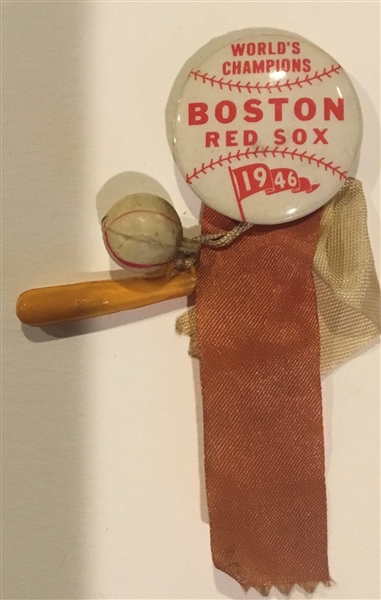 VINTAGE 1946 BOSTON RED SOX WORLD CHAMPIONS PIN