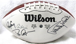 (9) NFL GREATS SIGNED FOOTBALL w/CAS COA