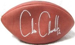 CHRIS CHANDLER #12 SIGNED FOOTBALL w/PSA