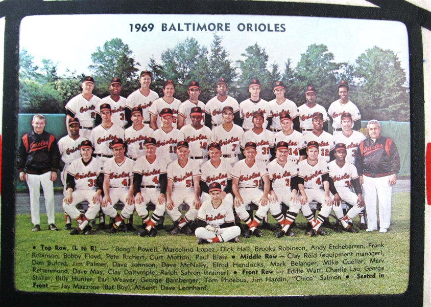 1969 BALTIMORE ORIOLES TEAM PICTURE PENNAN