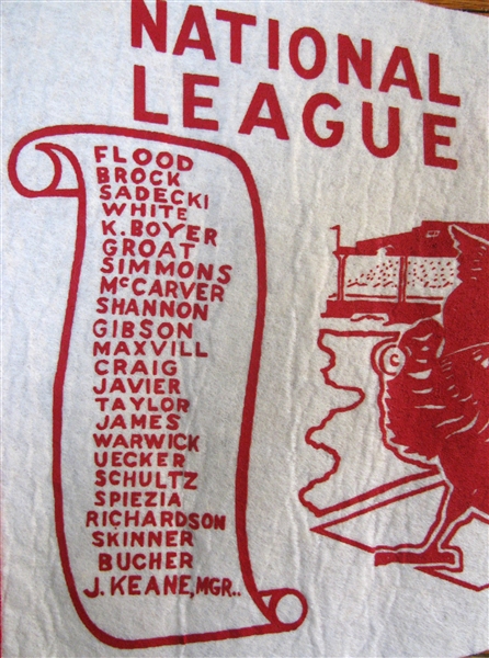 1964 ST. LOUIS CARDINALS NATIONAL LEAGUE CHAMPIONS SCROLL PENNANT