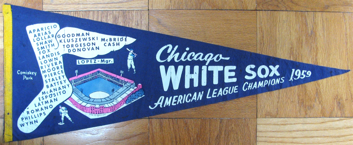 1959 CHICAGO WHITE SOX AMERICAN LEAGUE CHAMPIONS PENNANT