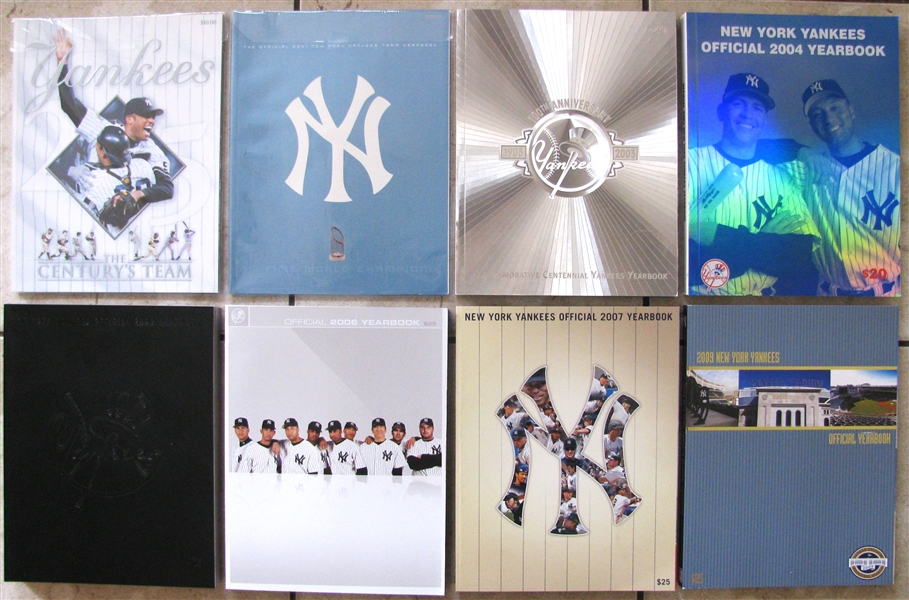 2000 - 2009 NEW YORK YANKEES (8) YEARBOOKS