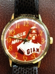 WILLIE MAYS SIGNED MAYS PICTURE WATCH w/JSA