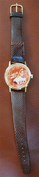 WILLIE MAYS SIGNED MAYS PICTURE WATCH w/JSA