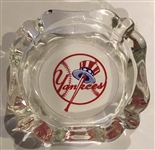 50s NEW YORK YANKEES "BIG LEAGUER" GLASS ASHTRAY