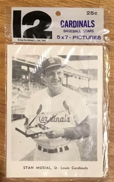 1961 ST. LOUIS CARDINALS PHOTO PACK w/MUSIAL - SEALED