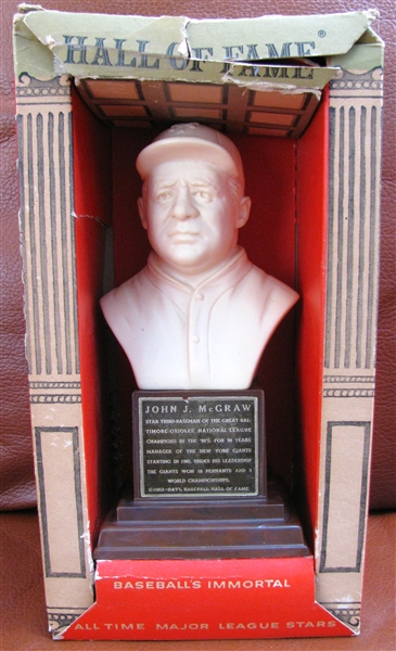 1963 JOHN MCGRAW HALL OF FAME BUST / STATUE w/BOX - 2nd SERIES