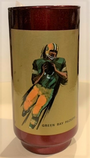VINTAGE 60's GREEN BAY PACKERS QUARTERBACK GLASS