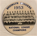 1953 BROOKLYN DODGERS "NATIONAL LEAGUE CHAMPIONS" TEAM PHOTO PIN