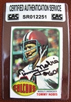 TOMMY NOBIS #60 SIGNED FOOTBALL CARD /CAS AUTHENTICATED