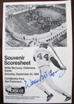 WILLIE McCOVEY SIGNED OLD TIMERS GAME PROGRAM w/JSA
