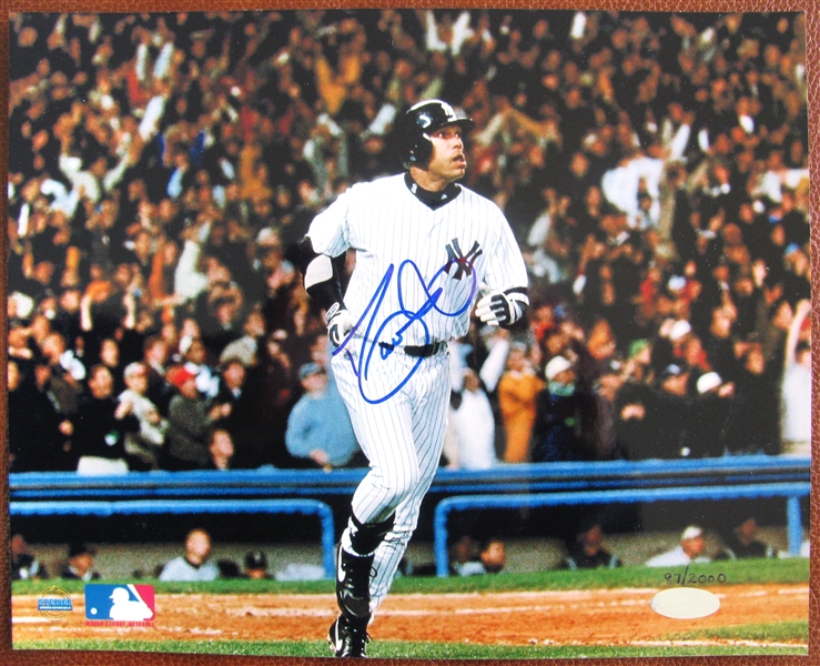 DAVID JUSTICE SIGNED 8x10 PHOTO w/STEINER LOA