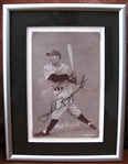 VINTAGE PHIL RIZZUTO SIGNED & FRAMED EXHIBIT CARD w/CAS COA