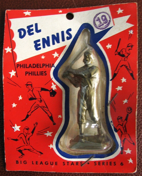 1956 DEL ENNIS BIG LEAGUE STARS STATUE ON CARD
