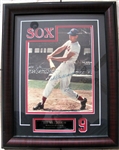 TED WILLIAMS SIGNED MAGAZINE COVER FRAMED wSGC