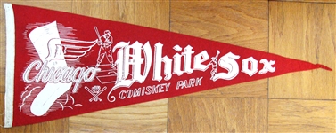 50s CHICAGO WHITE SOX "COMISKEY PARK" PENNANT