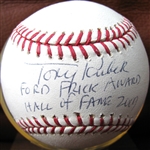 TONY KUBEK "FORD FRICK AWARD - HOF 2009 SIGNED BASEBALL w/JSA