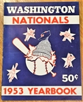 1953 WASHINGTON NATIONALS YEARBOOK