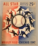 1947 MLB ALL-STAR GAME PROGRAM @WRIGLEY FIELD w/2 TICKET STUBS