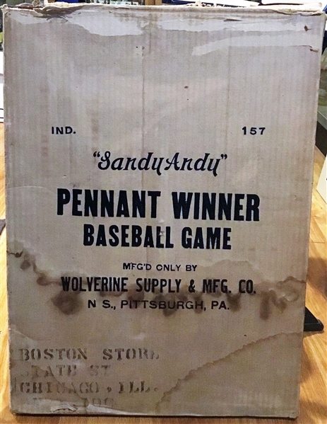 1939 PENNANT WINNER MECHANICAL BASEBALL GAME w/BOX