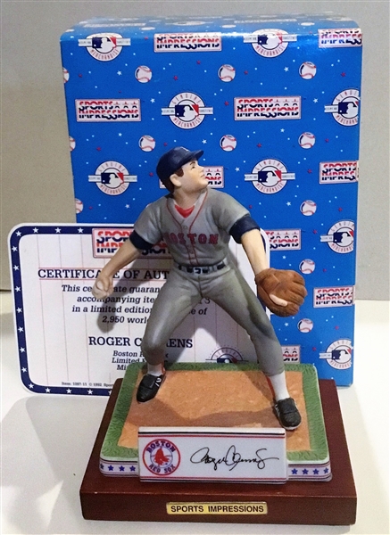 1992 ROGER CLEMENS BOSTON RED SOX SPORTS IMPRESSIONS STATUE w/BOX