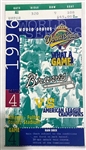 1996 N.Y. YANKEES vs ATLANTA BRAVES WORLD SERIES TICKET- GAME 4- ATLANTA