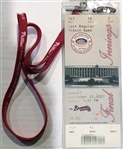 2003 LAST REGULAR SEASON GAME PLAYED AT PHILADELPHIA VETERANS STADIUM TICKET w/LANYARD