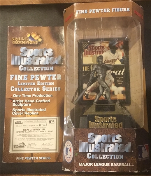 KEN GRIFFEY JR. SPORTS ILLUSTRATED PEWTER STATUE w/BOX