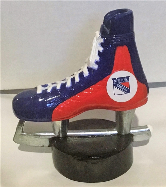 VINTAGE 70's NEW YORK RANGERS SKATE/PUCK BOTTLE OPENER-PAPERWEIGHT