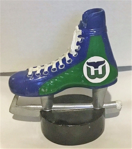 VINTAGE 70's HARTFORD WHALERS SKATE/PUCK BOTTLE OPENER-PAPERWEIGHT