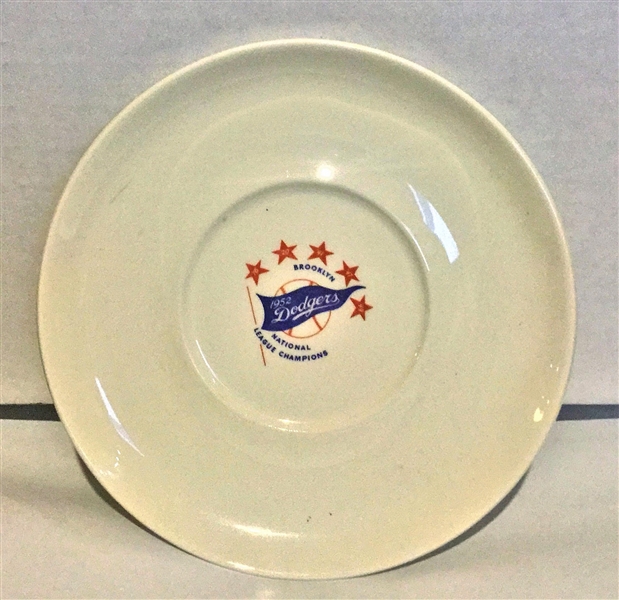 1952 BROOKLYN DODGERS NATIONAL LEAGUE CHAMPIONS CUP & SAUCER- RARE!