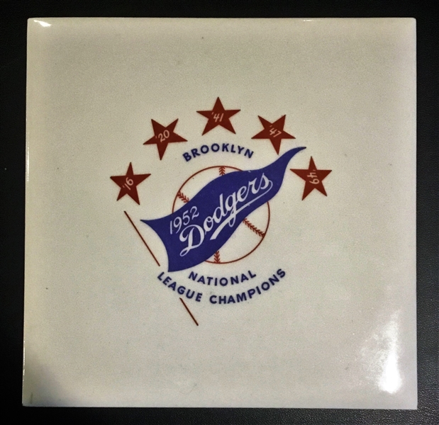 1952 BROOKLYN DODGERS NATIONAL LEAGUE CHAMPIONS TRIVET- SUPER RARE!