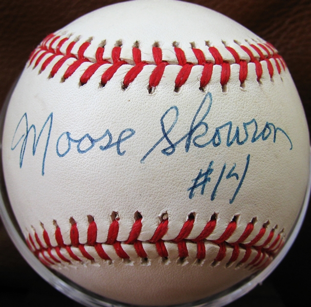 MOOSE SKOWRON #14 SIGNED BASEBALL w/SGC COA