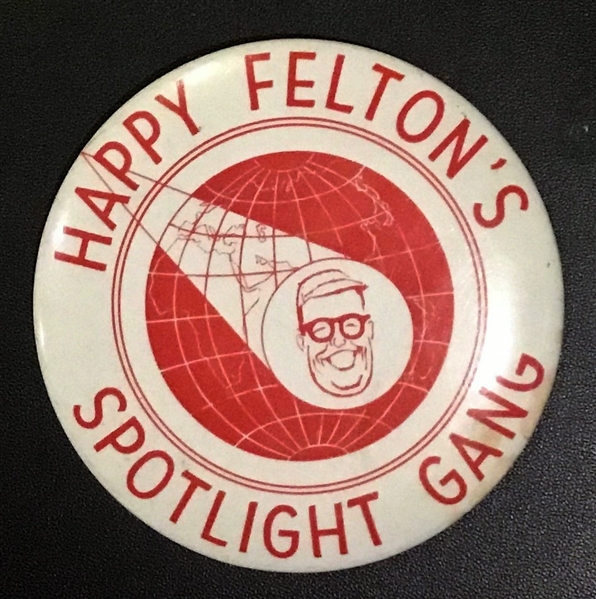 50's HAPPY FELTON'S SPOTLIGHT GANG PIN- BROOKLYN DODGERS